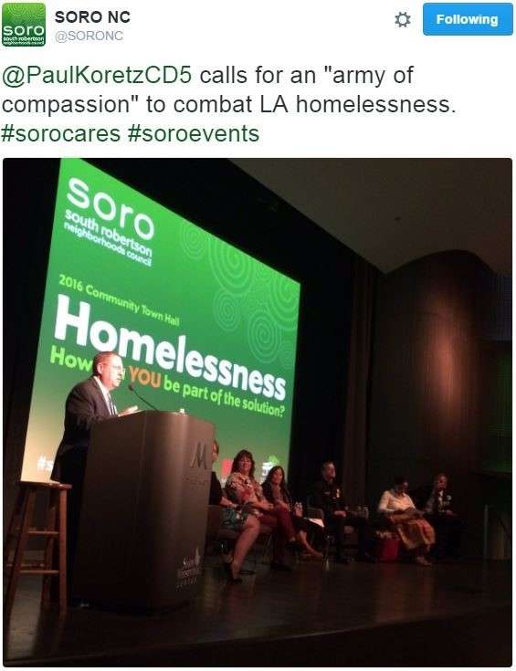 South Robertson Neighborhoods Council Homeless Town Hall