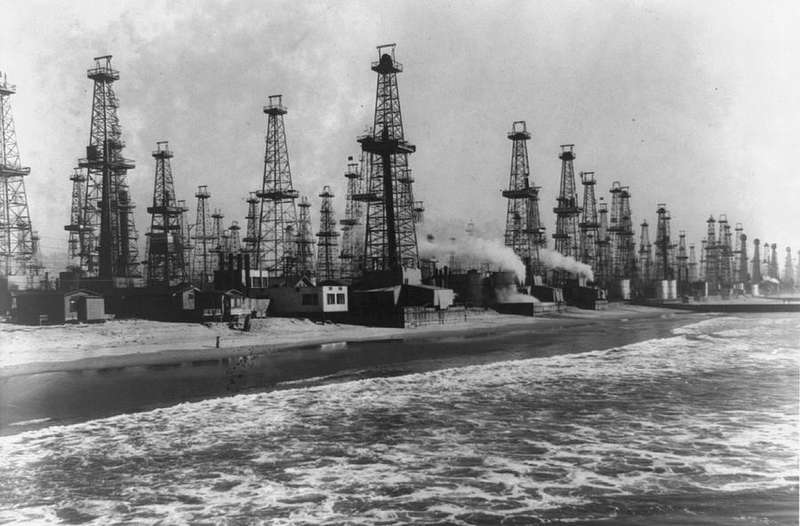 Oil Wells in Venice, circa 1952